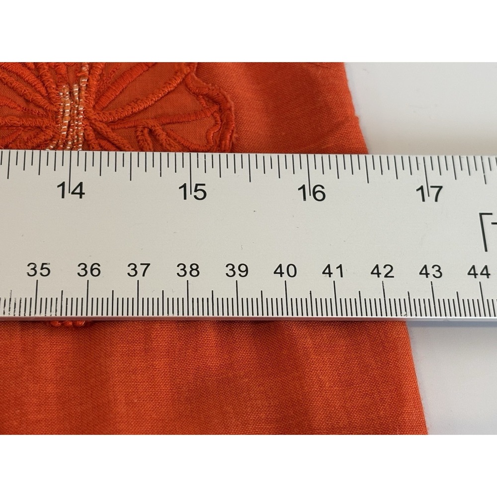Meadow Rue Anthropologie Floral Mesh Shift Dress Size 0 Orange Romantic Feminine - Picture 13 of 14